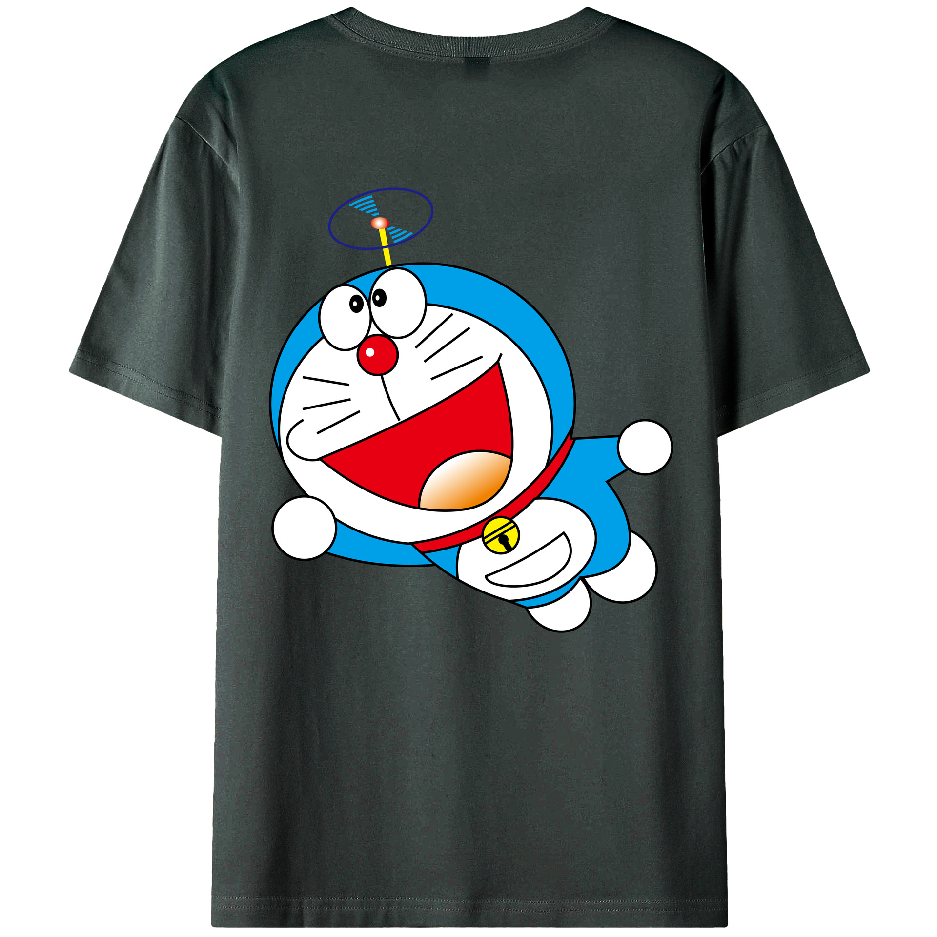 （画像用） ドラえもん Doraemon 綿100％ メンズ半袖Tシャツ（バックプリント） 通気性